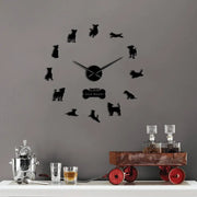 3D Acrylic Mirror Wall Clock