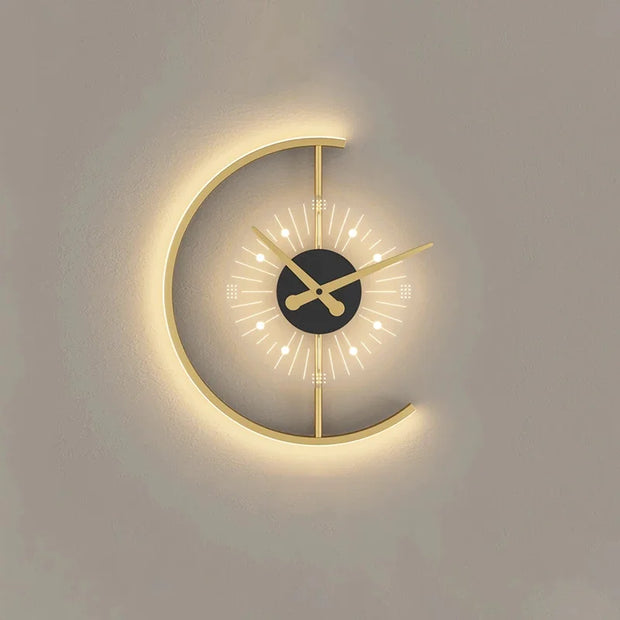 Luxurious Bedside Lamp with Clock