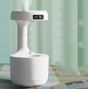 Anti-Gravity Water Drop Humidifier With Clock