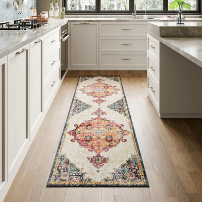 Dripex 2x8 Runner Rug Machine Washable Non Slip Area RugBoho Kitchen Runner Rug No Pile Lightweight Vintage Rug Floor Carpet for Entryway Hallway Kitchen and CorridorMulti