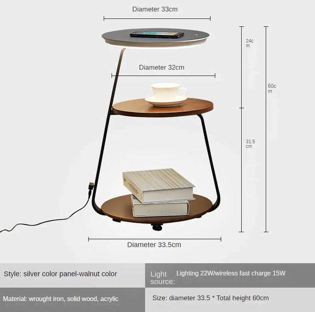 Nordic Minimalist Floor Lamp Wireless Charging Rack