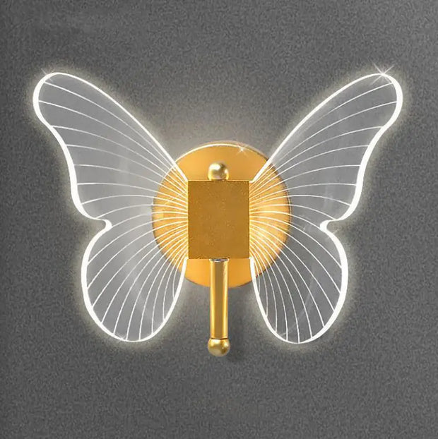 Butterfly Wall Lamp Light Luxury Bedside Warm Decoration