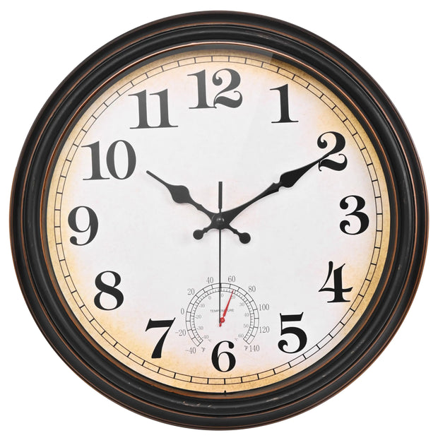 Yoiolclc Large Wall Clock 16 Inch Silent Non-Ticking Vintage Wall Clocks Battery Operated for Living Room Kitchen Home(Bronze)